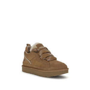Braune Gummisohle Sneakers mit niedrigem Schaft