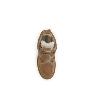 Braune Gummisohle Sneakers mit niedrigem Schaft