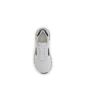 Weiße Kalbshaut Bos Taurus Sneakers mit niedrigem Schaft