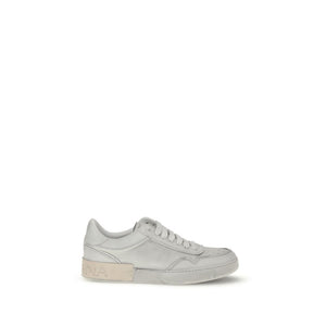 Weiße Kalbshaut Bos Taurus Sneakers mit niedrigem Schaft