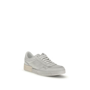 Weiße Kalbshaut Bos Taurus Sneakers mit niedrigem Schaft