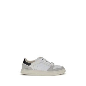 Weiße Kalbshaut Bos Taurus Sneakers mit niedrigem Schaft