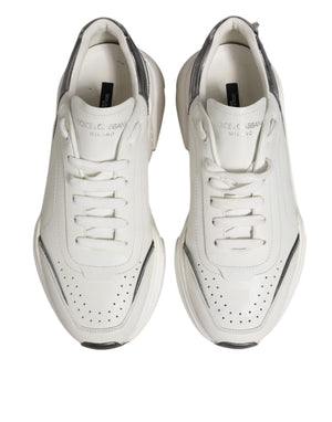 Weiß Silber DAYMASTER Leder Männer Turnschuhe Schuhe