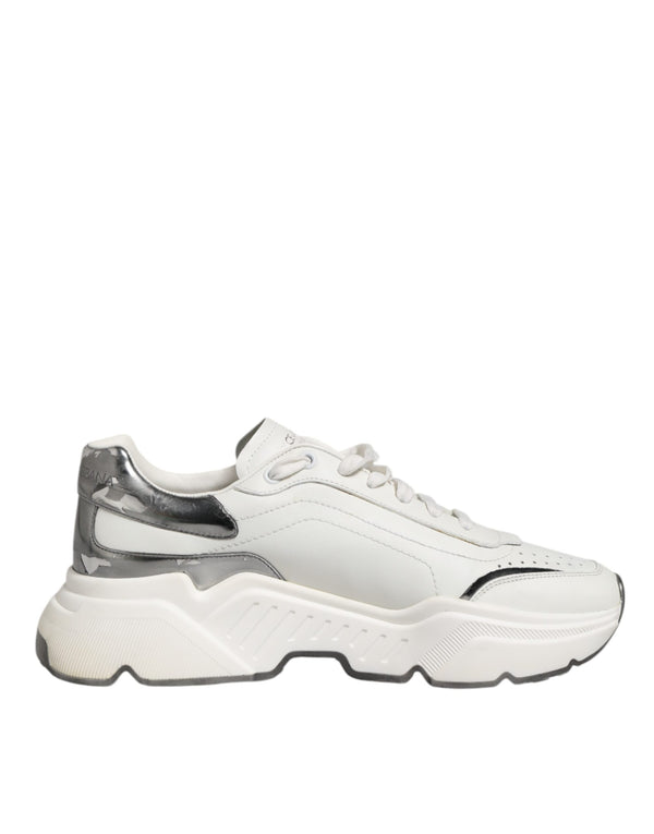 Weiß Silber DAYMASTER Leder Männer Turnschuhe Schuhe