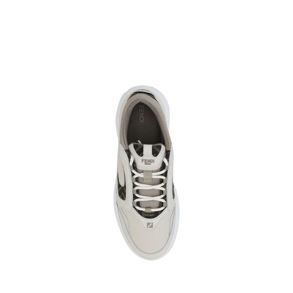 Weiße Kalbshaut Bos Taurus Sneakers mit niedrigem Schaft