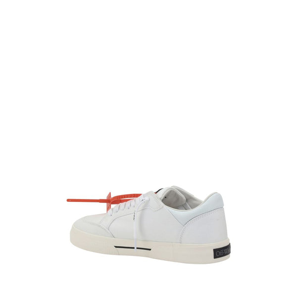 Weiße Gummisohle Sneakers mit niedrigem Schaft