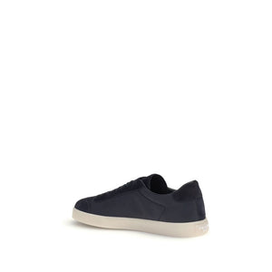 Blaue Polyamid-Sneakers mit niedrigem Schaft
