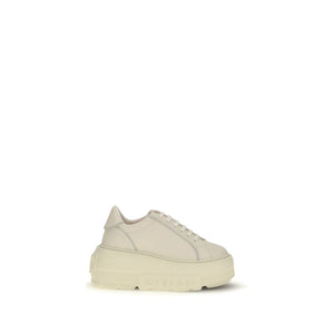 Weiße Plateau-Sneaker aus Gummi