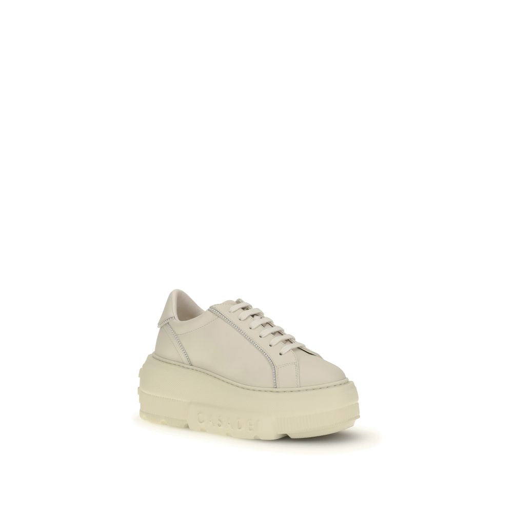 Weiße Plateau-Sneaker aus Gummi