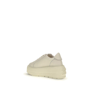 Weiße Plateau-Sneaker aus Gummi