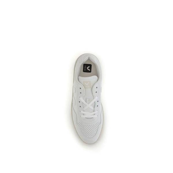 Weiße Leder-Sneaker mit niedrigem Schnitt