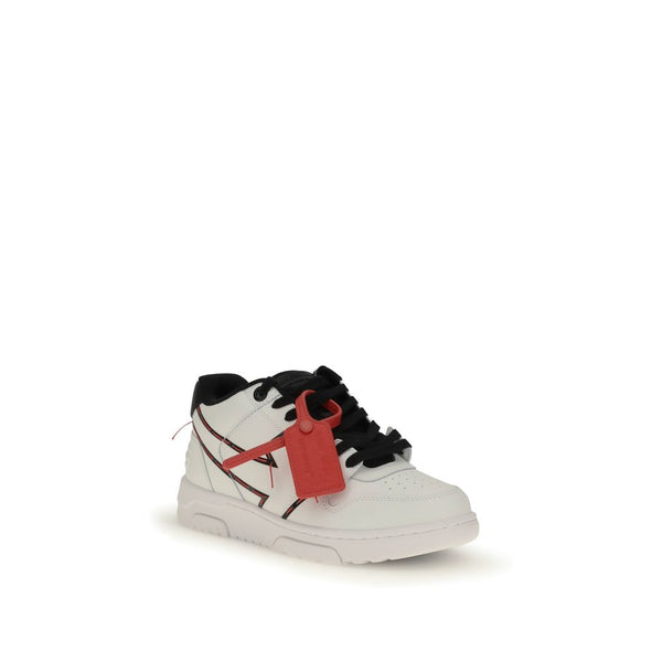 Weiße Gummisohle Sneakers mit niedrigem Schaft
