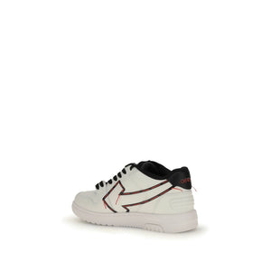 Weiße Gummisohle Sneakers mit niedrigem Schaft