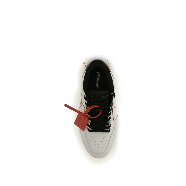 Weiße Gummisohle Sneakers mit niedrigem Schaft