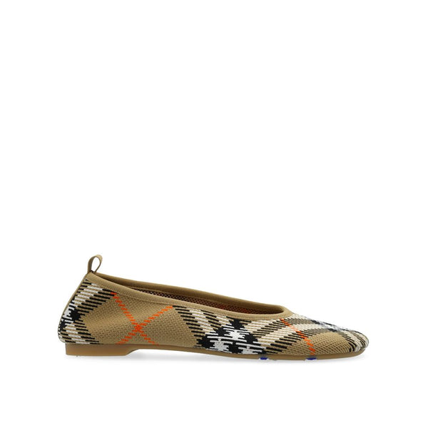 Beige Stoff-Ballerinas