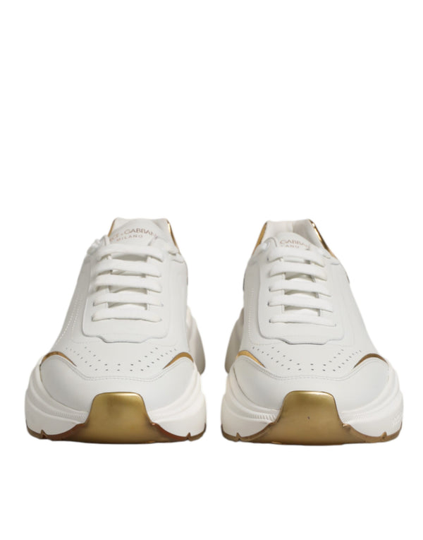 Weiß Gold Daymaster Low Top Turnschuhe Schuhe