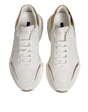 Weiß Gold Daymaster Low Top Turnschuhe Schuhe