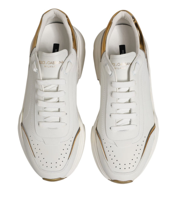 Weiß Gold Daymaster Low Top Turnschuhe Schuhe
