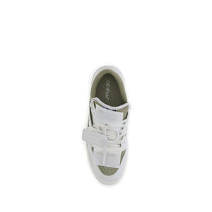 Weiße Sneakers aus Leder mit niedrigem Schaft