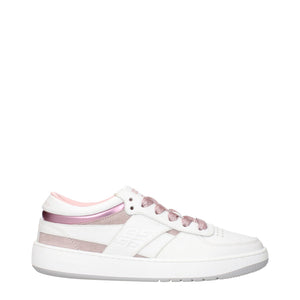 Weiße Leder-Sneaker mit niedrigem Schnitt