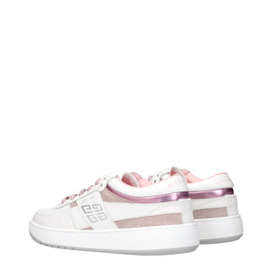 Weiße Leder-Sneaker mit niedrigem Schnitt