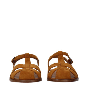 Braune Ledersandalen