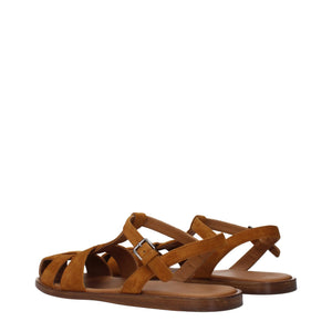 Braune Ledersandalen
