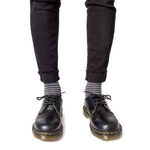 Schwarze Leder-Schnürschuhe