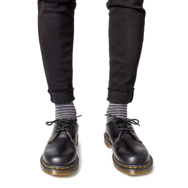 Schwarze Leder-Schnürschuhe