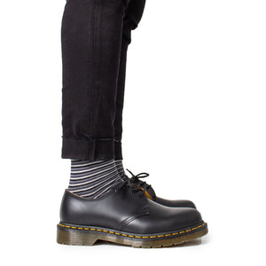 Schwarze Leder-Schnürschuhe
