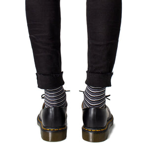 Schwarze Leder-Schnürschuhe
