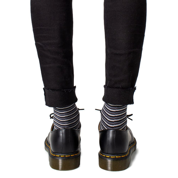 Schwarze Leder-Schnürschuhe