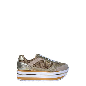 Beige Polyester-Plateau-Sneaker