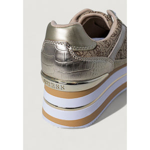 Beige Polyester-Plateau-Sneaker