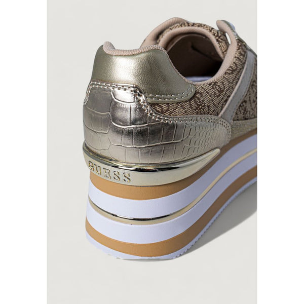 Beige Polyester-Plateau-Sneaker