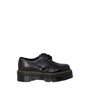 Schwarze Leder-Schnürstiefel