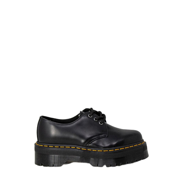 Schwarze Leder-Schnürstiefel