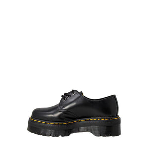 Schwarze Leder-Schnürstiefel