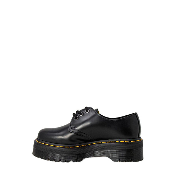 Schwarze Leder-Schnürstiefel
