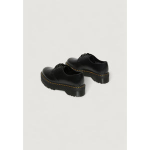 Schwarze Leder-Schnürstiefel