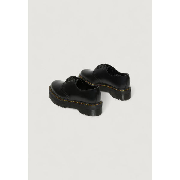 Schwarze Leder-Schnürstiefel