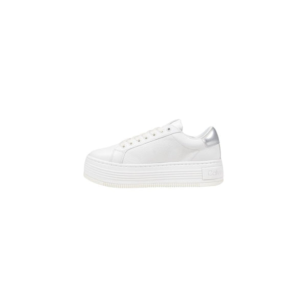 Silberner Leder-Sneaker