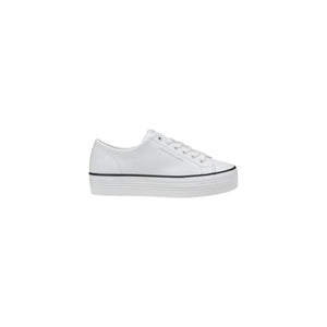 Schwarzer und weißer Leder-Sneaker