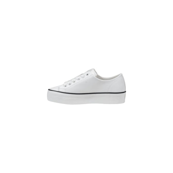 Schwarzer und weißer Leder-Sneaker