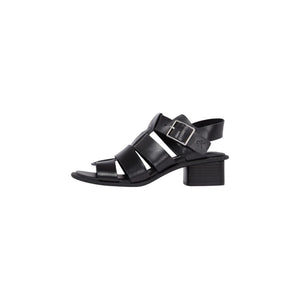 Schwarze Polyester-Sandale