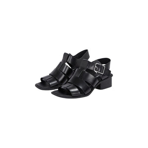 Schwarze Polyester-Sandale