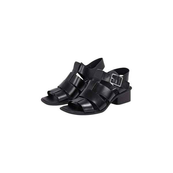 Schwarze Polyester-Sandale