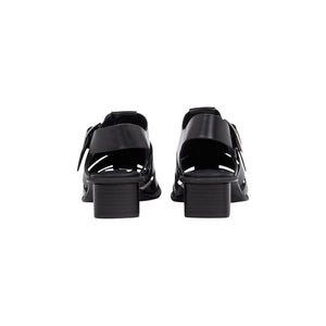 Schwarze Polyester-Sandale
