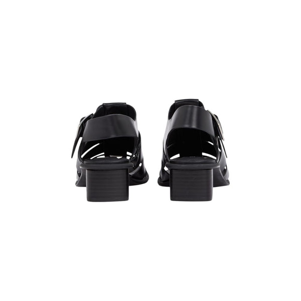 Schwarze Polyester-Sandale