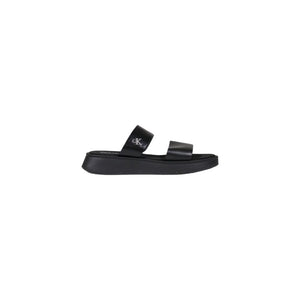 Schwarze Leder-Sandale